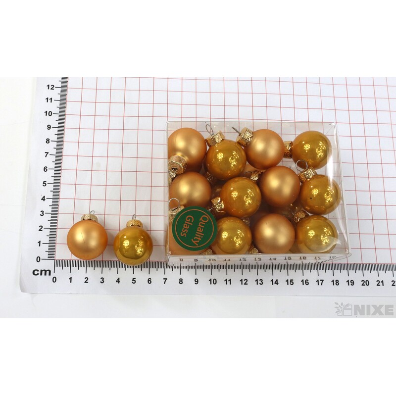 KOULE ZÁVĚS 2,5cm 24ks MIX*ŠAFRÁNOVÁ