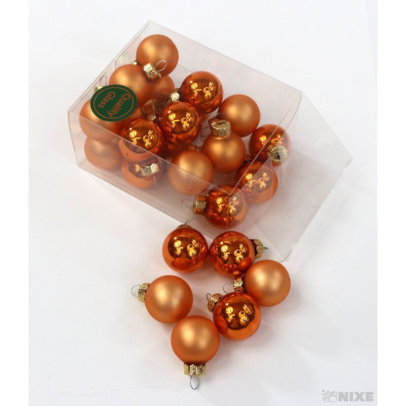 KOULE ZÁVĚS 2,5cm 24ks MIX*ORANŽOVÁ