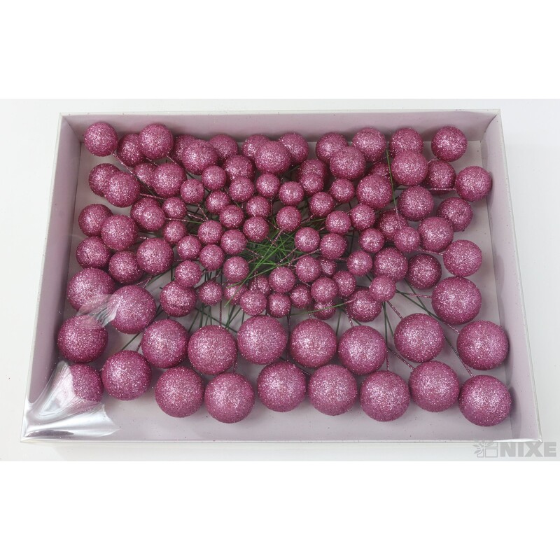 KOULE NA DR. 2-3x18cm 100ks*RŮŽOVÁ TM.