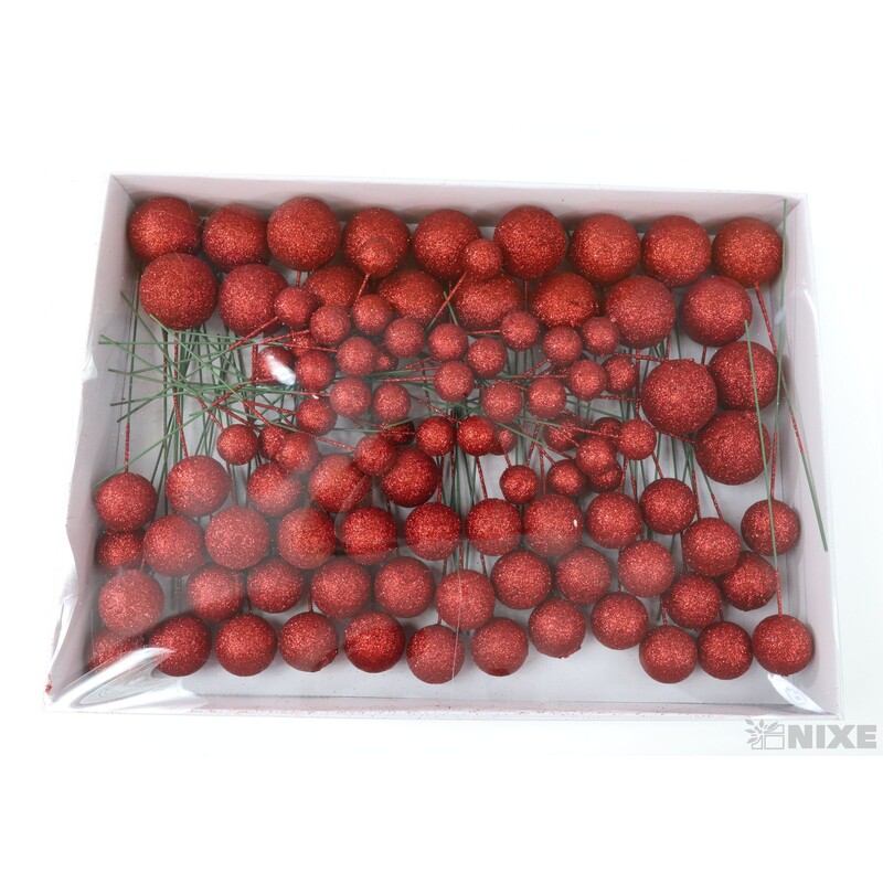 KOULE NA DR. 2-3x18cm 100ks*ČERVENÁ