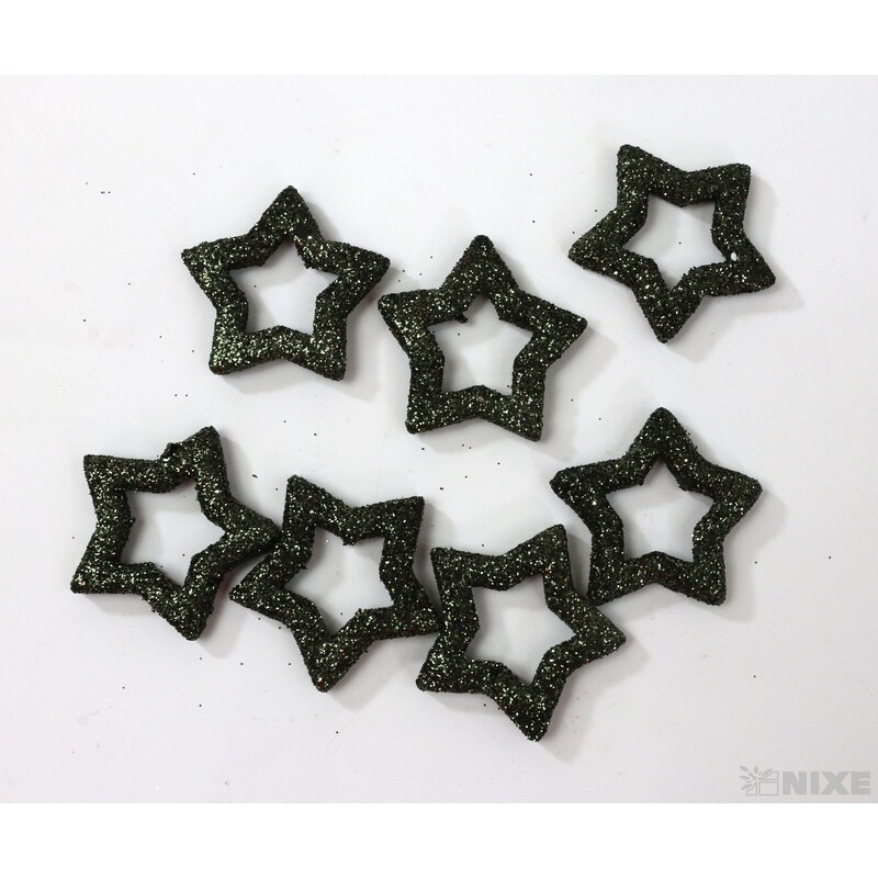 HVĚZDA 3,5cm 48ks*ZELENÁ TM.