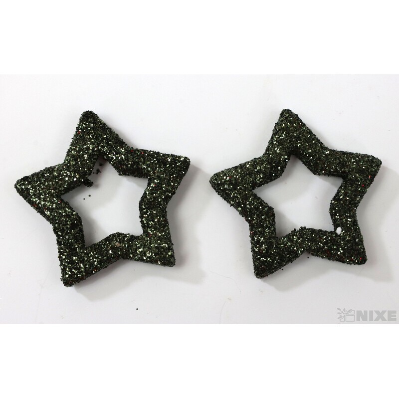 HVĚZDA 3,5cm 48ks*ZELENÁ TM.