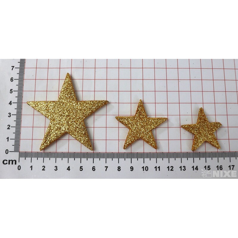 HVĚZDA 3,5-6,5cm 24ks*ŠAFRÁNOVÁ