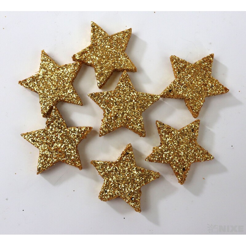 HVĚZDA 2,5cm 48ks*ŠAFRÁNOVÁ