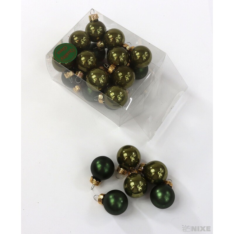 KOULE ZÁVĚS 2,5cm 24ks MIX*ZELENÁ