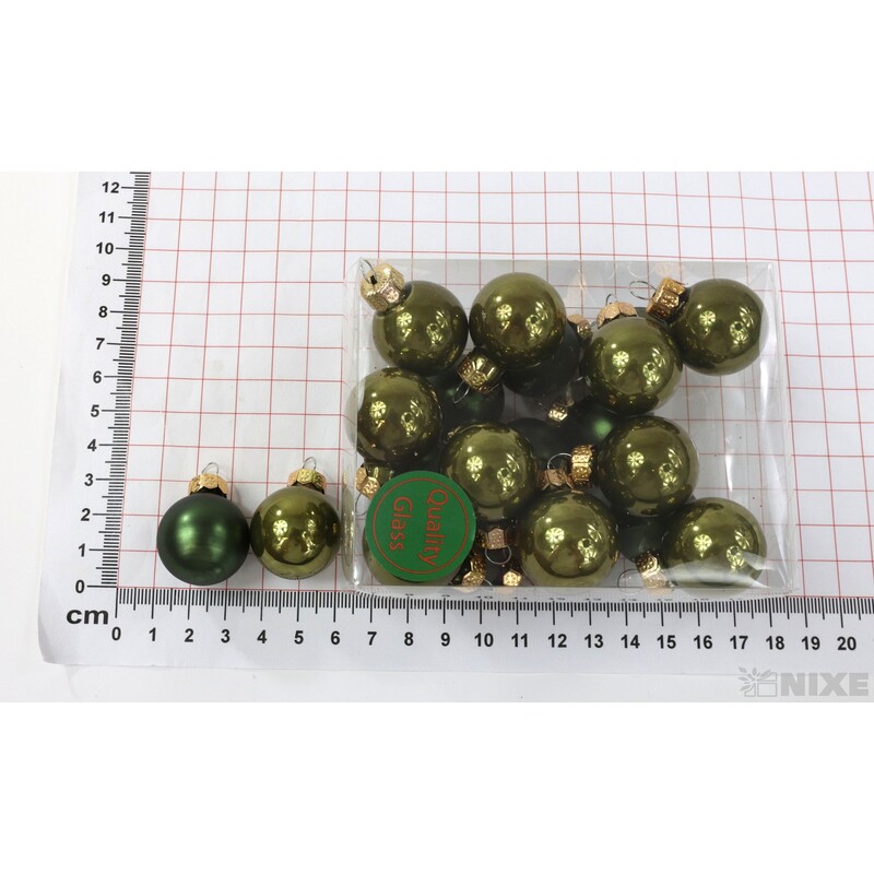 KOULE ZÁVĚS 2,5cm 24ks MIX*ZELENÁ