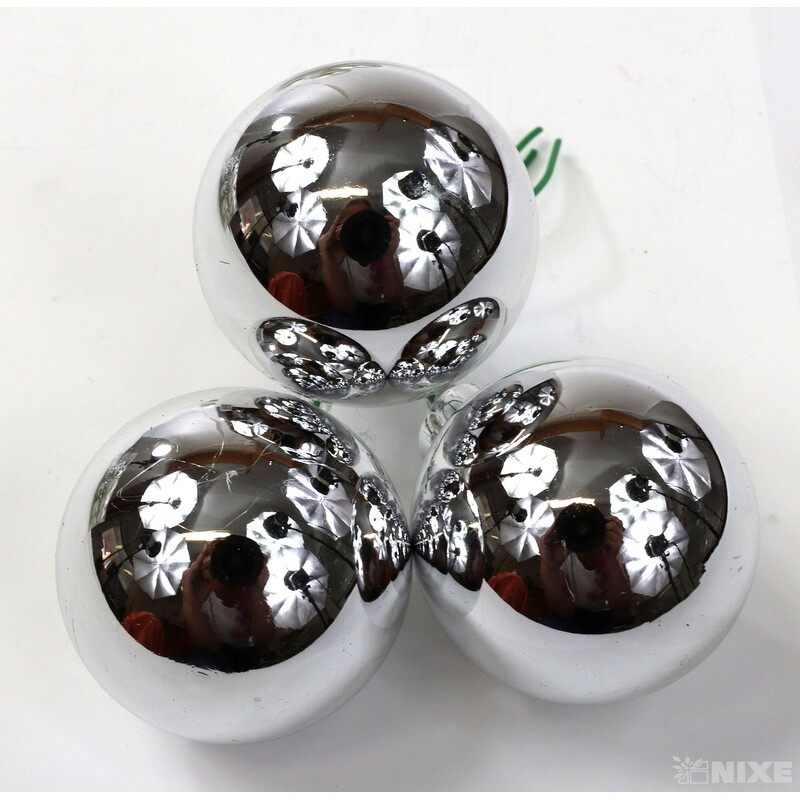 KOULE NA DR. 4x10cm 36ks MIX*STŘÍBRNÁ