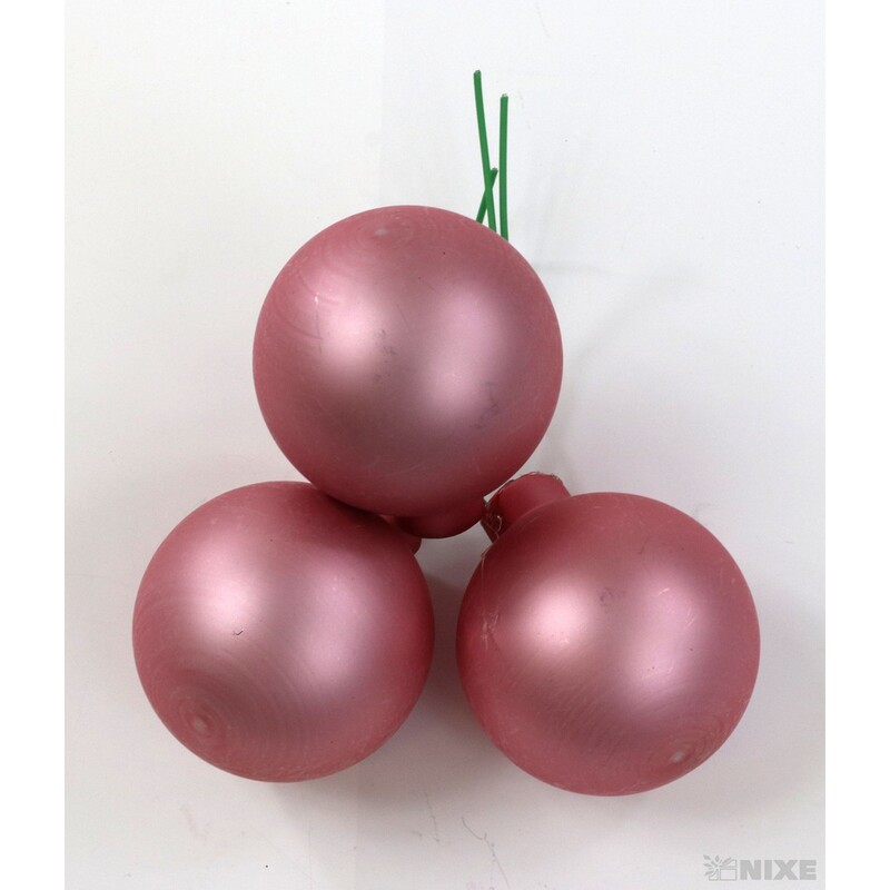 KOULE NA DR. 4x10cm 36ks MIX*RŮŽOVÁ