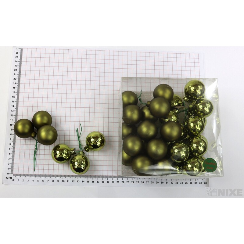 KOULE NA DR. 4x10cm 36ks MIX*ZELENÁ