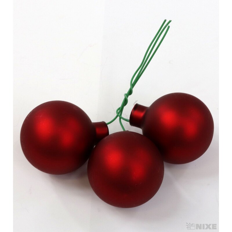 KOULE NA DR. 4x10cm 36ks MAT*ČERVENÁ