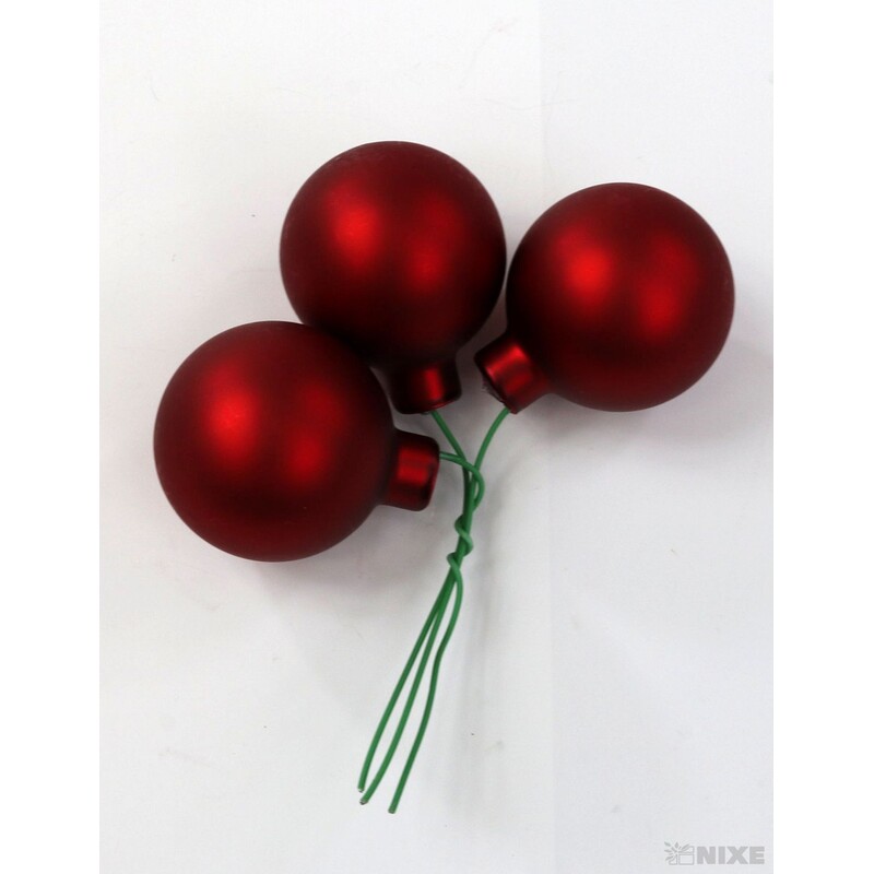 KOULE NA DR. 4x10cm 36ks MAT*ČERVENÁ