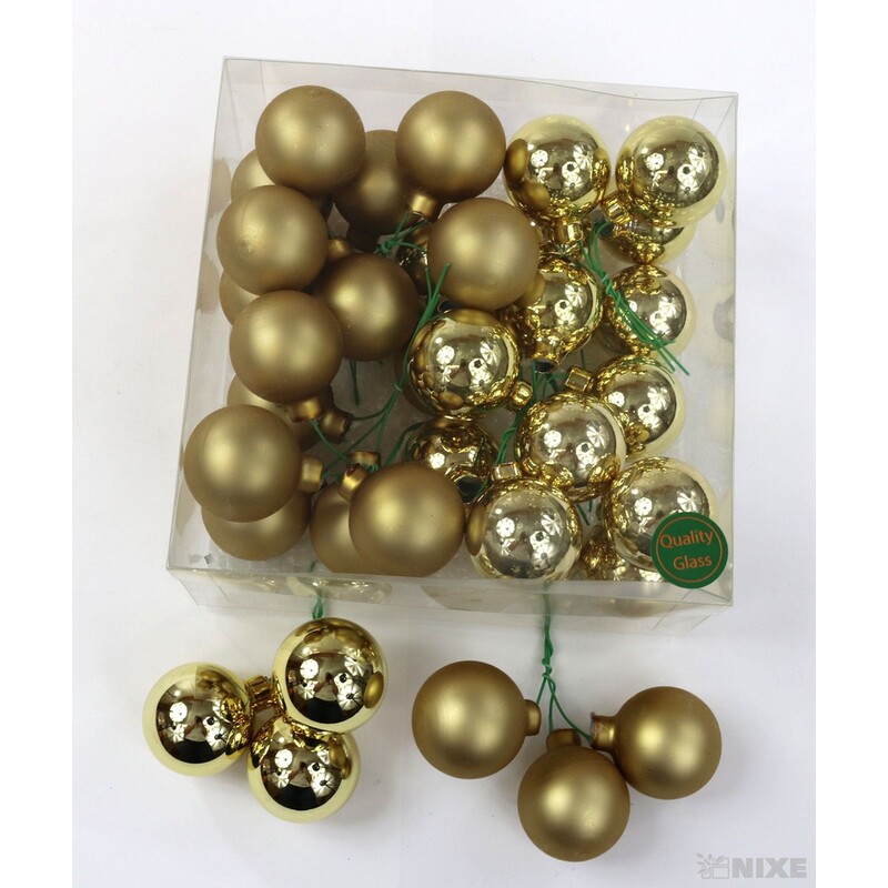 KOULE NA DR. 4x10cm 36ks MIX*ZLATÁ