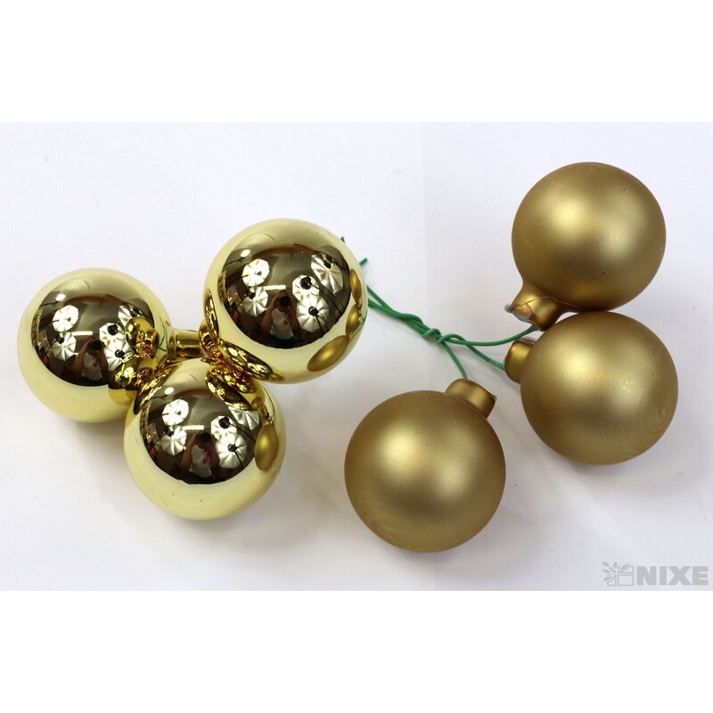 KOULE NA DR. 4x10cm 36ks MIX*ZLATÁ