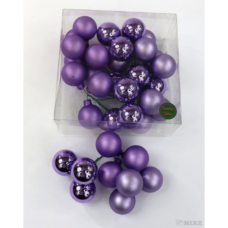 KOULE NA DR. 4x10cm 36ks MIX*FIALOVÁ