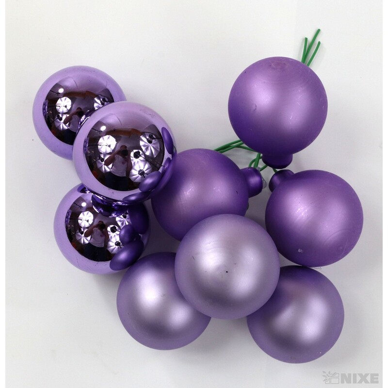 KOULE NA DR. 4x10cm 36ks MIX*FIALOVÁ