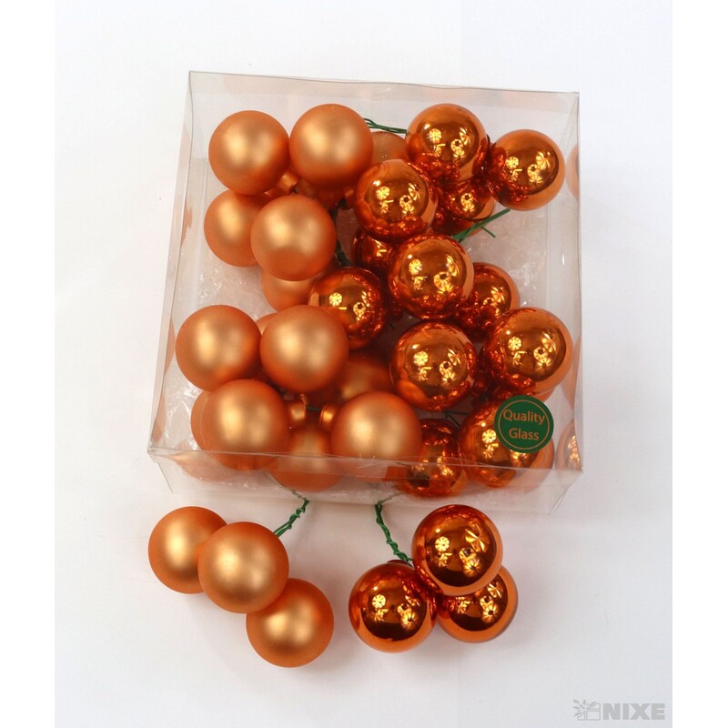 KOULE NA DR. 4x10cm 36ks MIX*ORANŽOVÁ