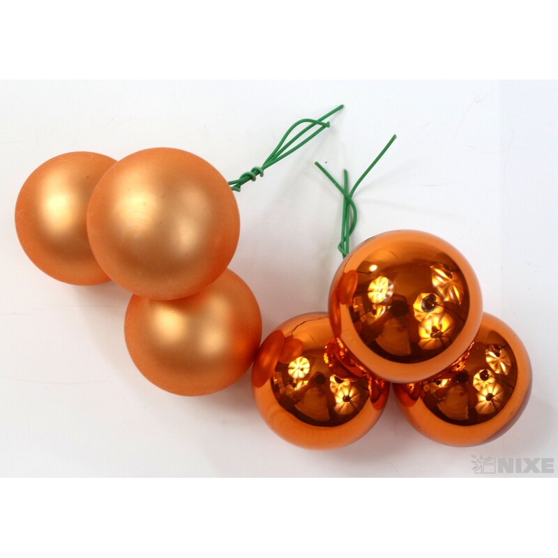 KOULE NA DR. 4x10cm 36ks MIX*ORANŽOVÁ