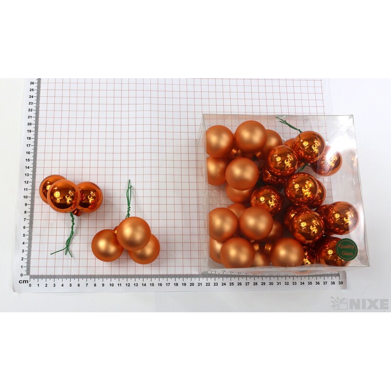 KOULE NA DR. 4x10cm 36ks MIX*ORANŽOVÁ