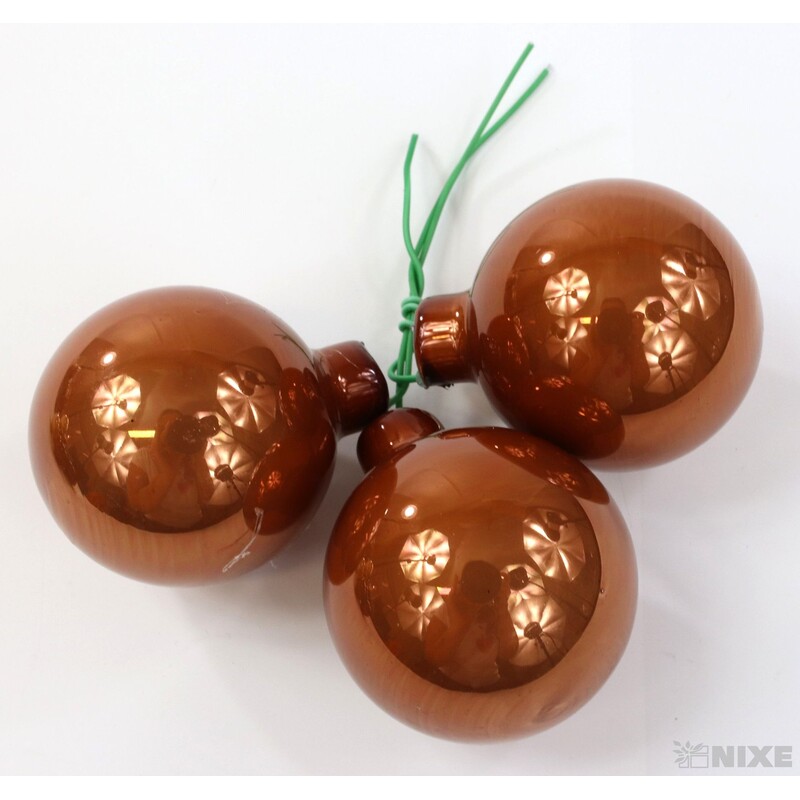 KOULE NA DR. 4x10cm 36ks MIX*HNĚDÁ