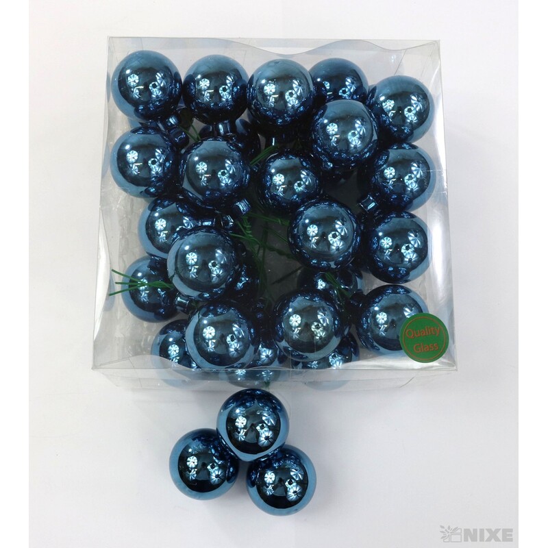 KOULE NA DR. 4x10cm 36ks MIX*MODRÁ PETROLEJ