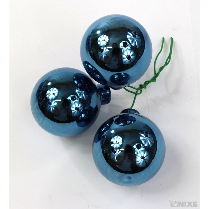 KOULE NA DR. 4x10cm 36ks MIX*MODRÁ PETROLEJ