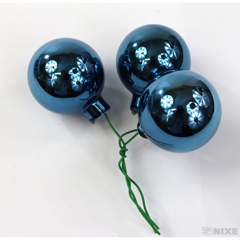 KOULE NA DR. 4x10cm 36ks MIX*MODRÁ PETROLEJ