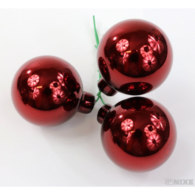 KOULE NA DR. 4x10cm 36ks MIX*ČERVENÁ TM.