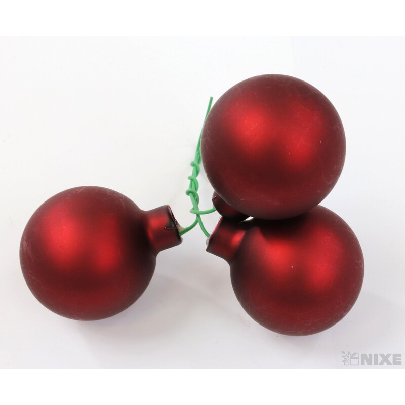 KOULE NA DR. 4x10cm 36ks MIX*ČERVENÁ TM.