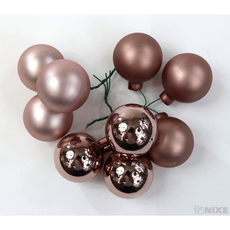 KOULE NA DR. 4x10cm 36ks MIX*RŮŽOVÁ