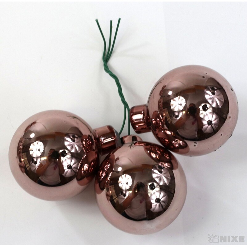 KOULE NA DR. 4x10cm 36ks MIX*RŮŽOVÁ