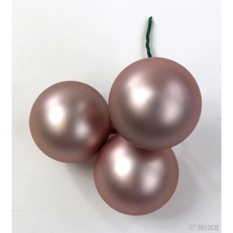 KOULE NA DR. 4x10cm 36ks MIX*RŮŽOVÁ