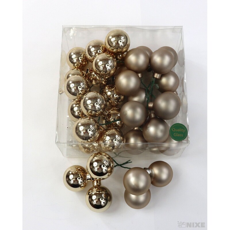 KOULE NA DR. 4x10cm 36ks MIX*ZLATÁ