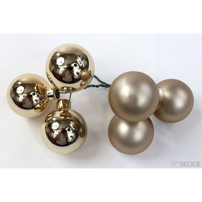 KOULE NA DR. 4x10cm 36ks MIX*ZLATÁ