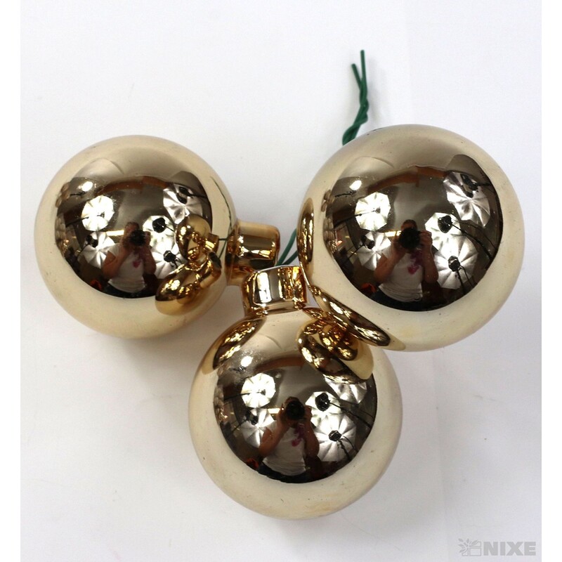 KOULE NA DR. 4x10cm 36ks MIX*ZLATÁ