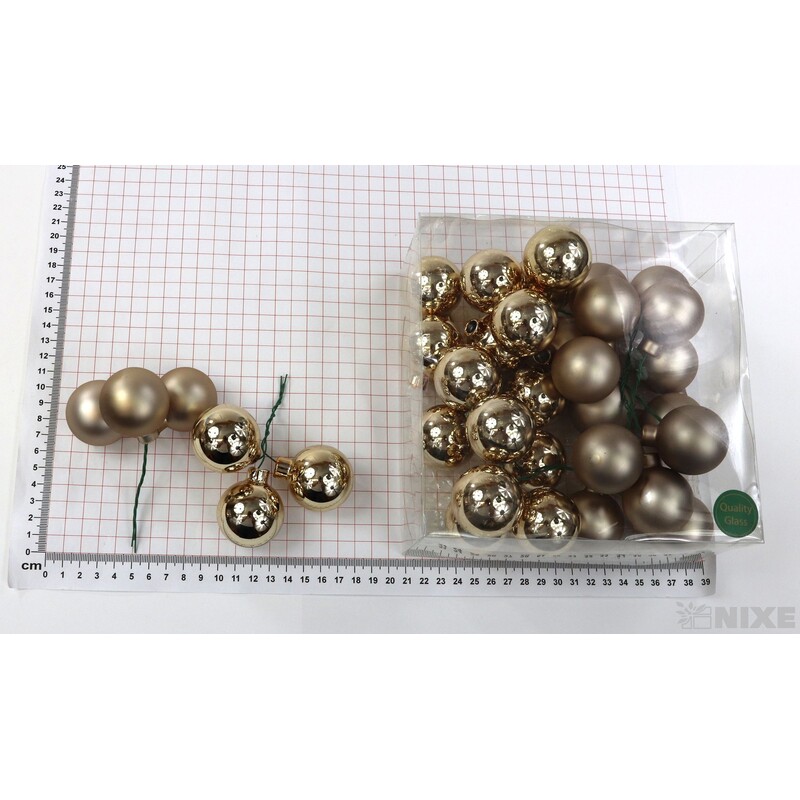 KOULE NA DR. 4x10cm 36ks MIX*ZLATÁ