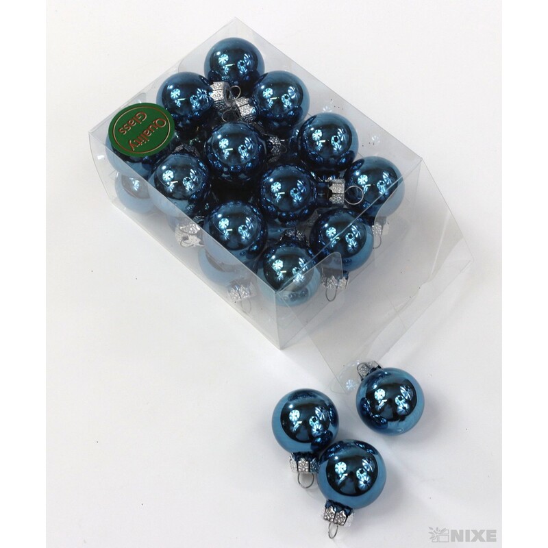 KOULE ZÁVĚS 2,5cm 24ks*MODRÁ SV. V+