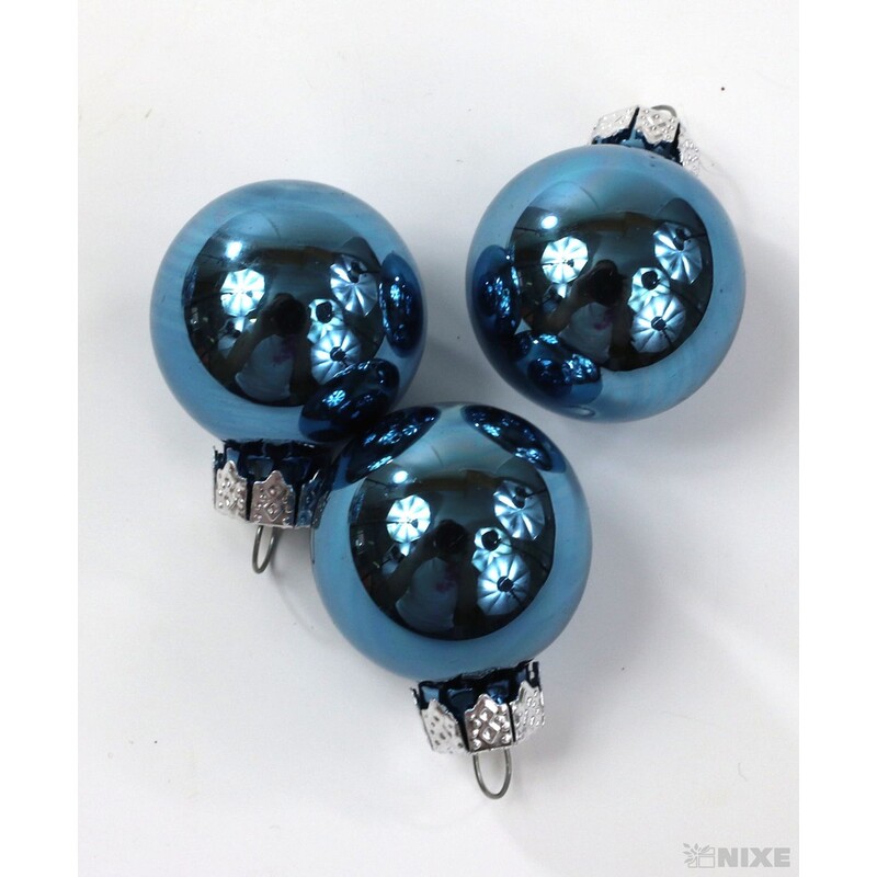 KOULE ZÁVĚS 2,5cm 24ks*MODRÁ SV. V+