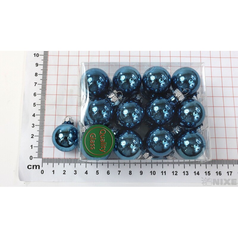 KOULE ZÁVĚS 2,5cm 24ks*MODRÁ SV. V+