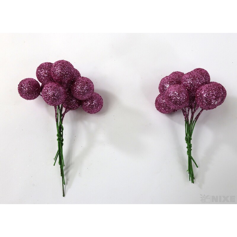 KOULE NA DRÁTKU 2x10cm 180ks*RŮŽOVÁ