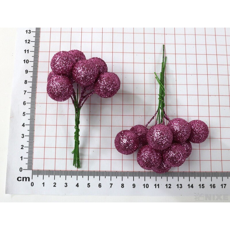 KOULE NA DRÁTKU 2x10cm 180ks*RŮŽOVÁ