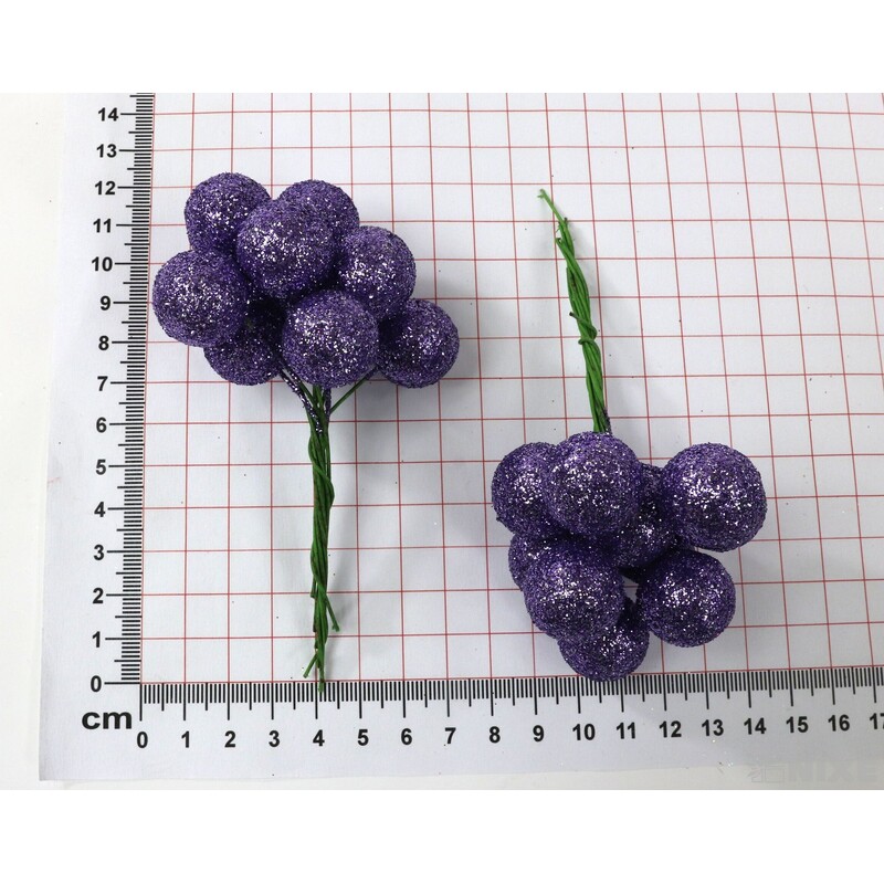 KOULE NA DRÁTKU 2x10cm 180ks*FIALOVÁ