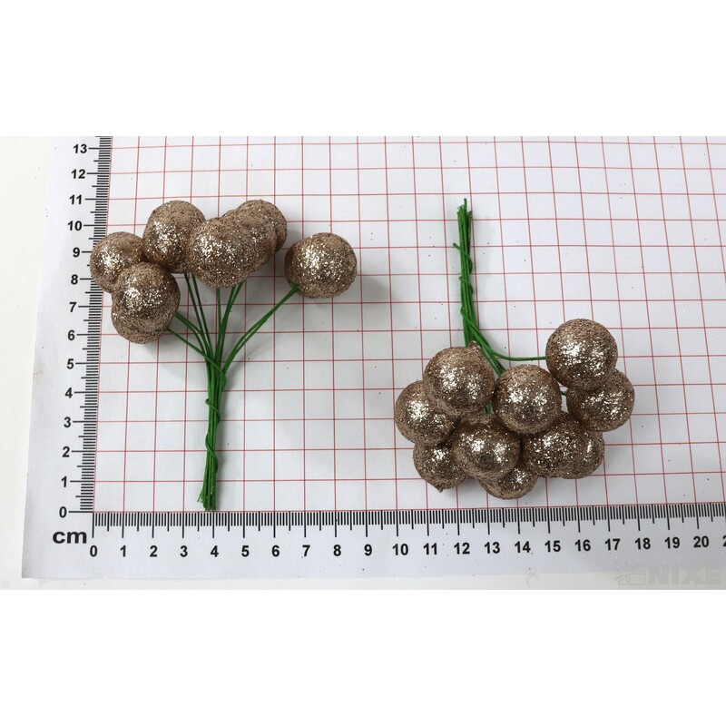 KOULE NA DRÁTKU 2x10cm 180ks*ZLATÁ ANT.