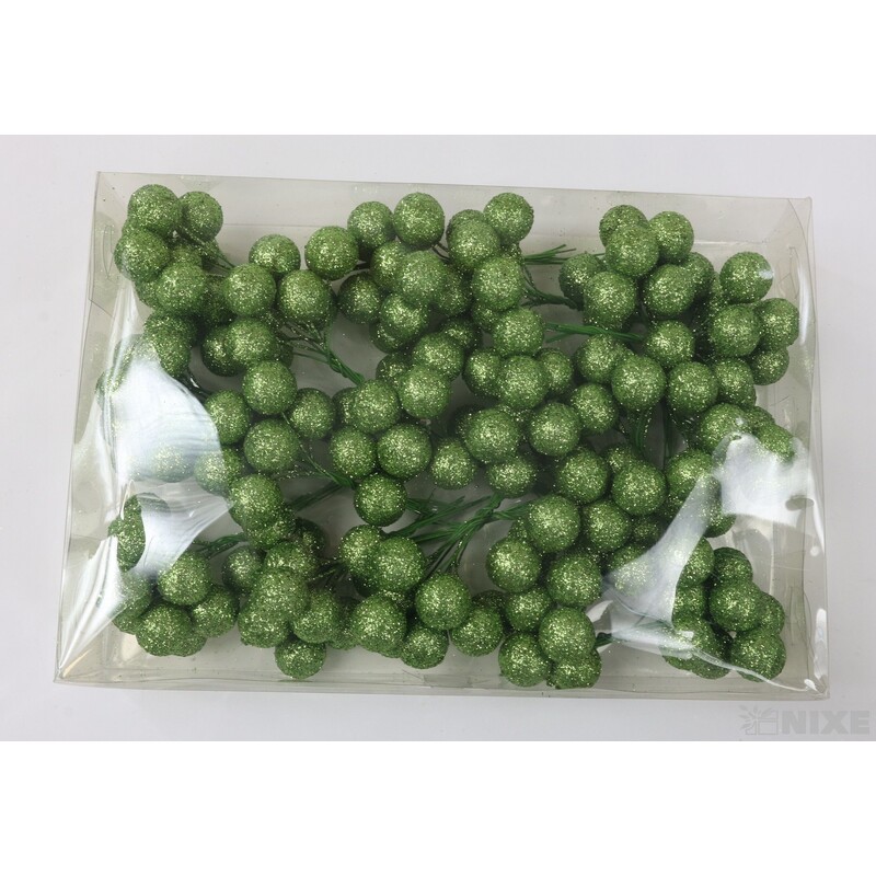 KOULE NA DRÁTKU 2x10cm 180ks*ZELENÁ