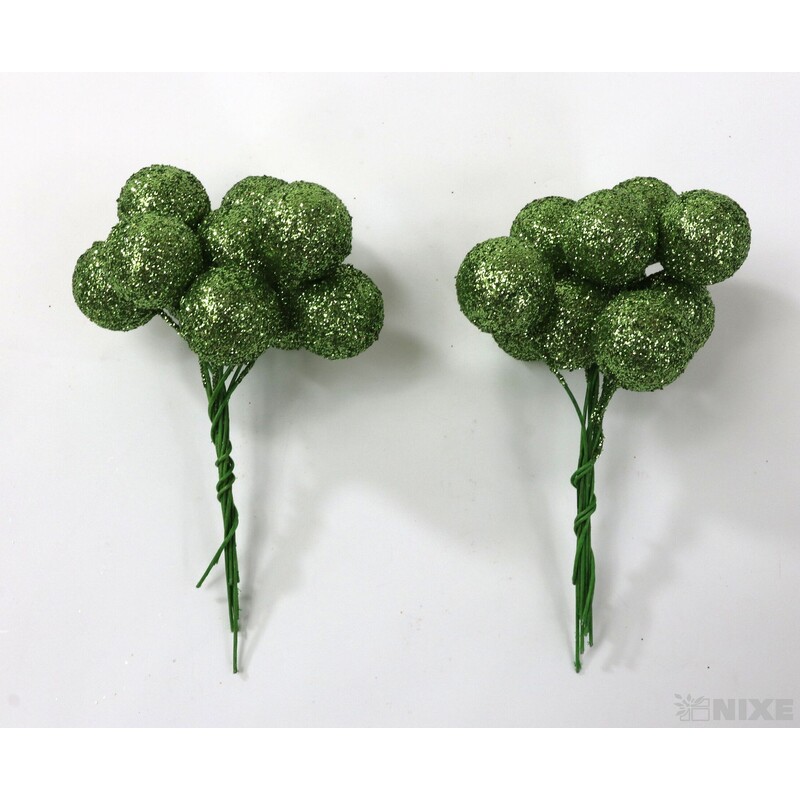 KOULE NA DRÁTKU 2x10cm 180ks*ZELENÁ