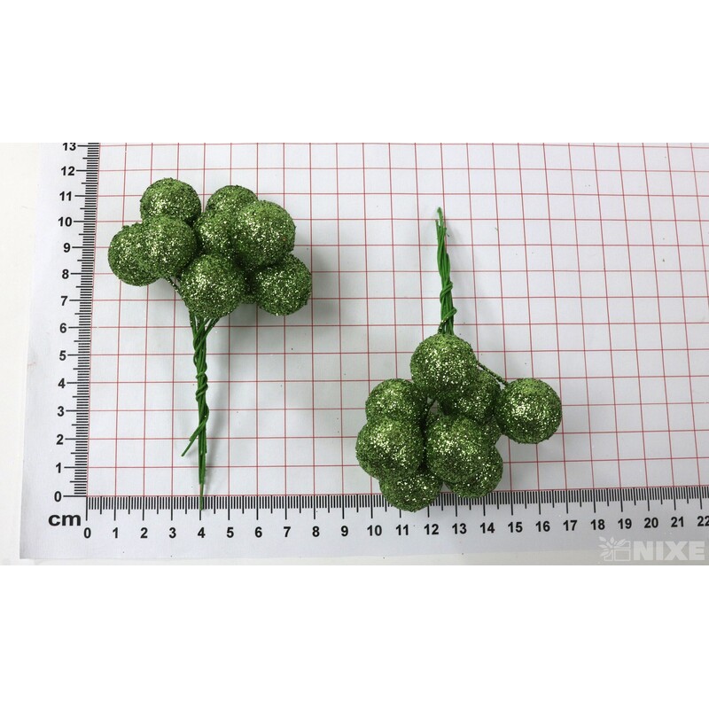 KOULE NA DRÁTKU 2x10cm 180ks*ZELENÁ