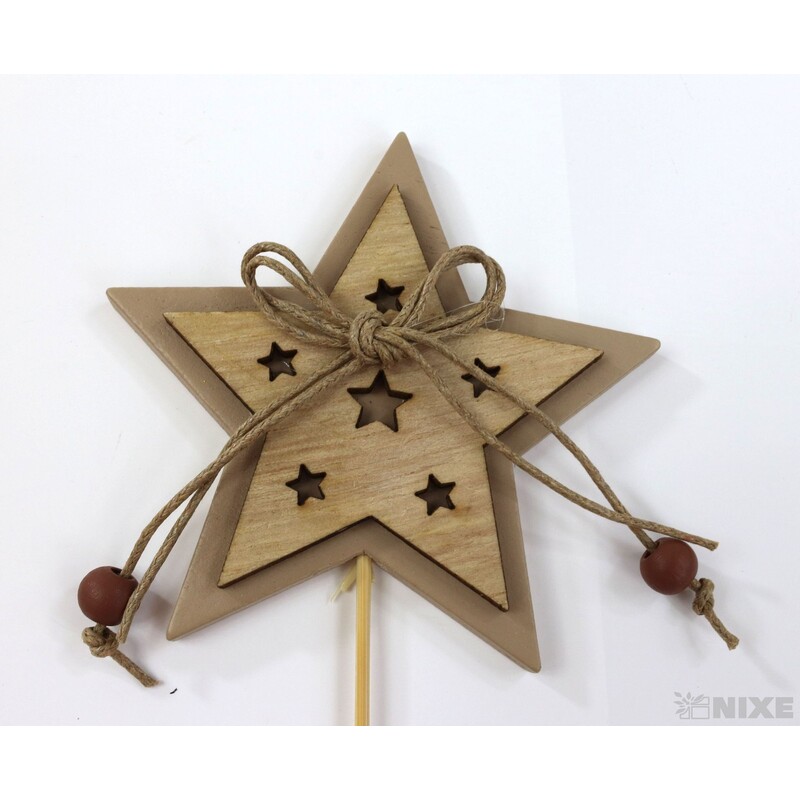 ZÁPICH HVĚZDA 8x25cm 8ks*HNĚDÁ