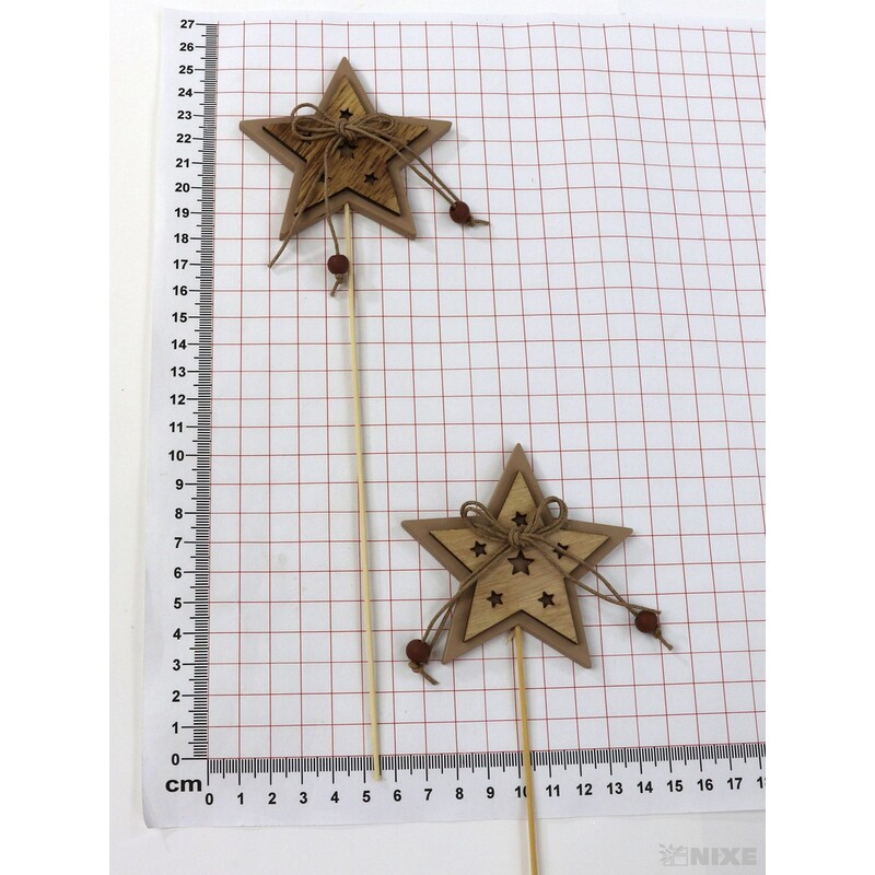 ZÁPICH HVĚZDA 8x25cm 8ks*HNĚDÁ