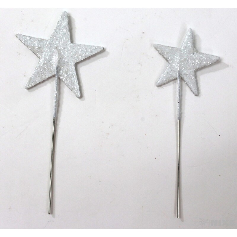 ŠPENDLÍK HVĚZDA 40mmx9cm 48ks*BÍLÁ