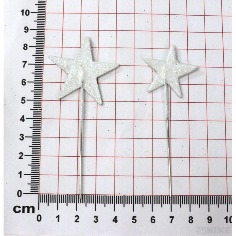 ŠPENDLÍK HVĚZDA 40mmx9cm 48ks*BÍLÁ