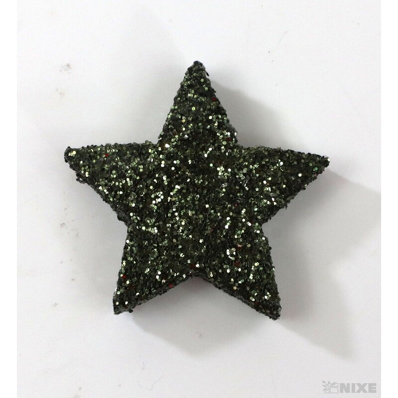 HVĚZDA 2,5cm 48ks*ŠEDÁ ANTRACIT